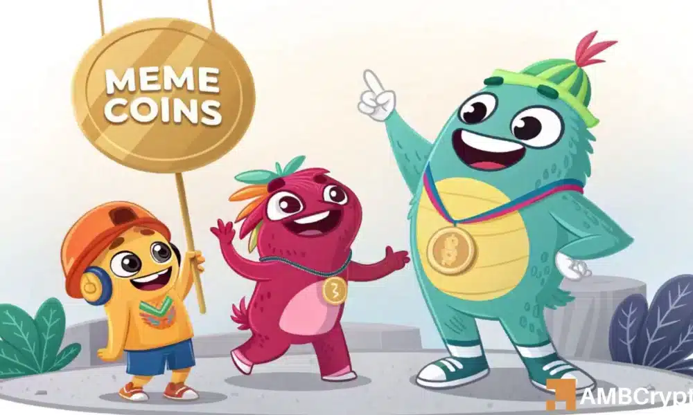Memecoins坦克作为整体加密市场扩展其幻灯片