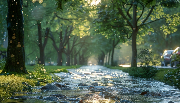 广东强降雨持续 粤东珠三角南部雨势猛烈