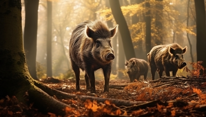 男子时速105公里撞上横穿高速野猪群